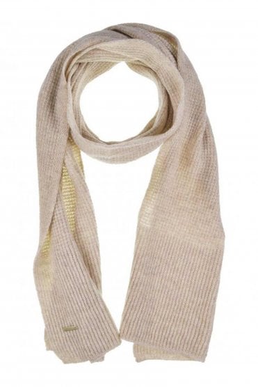 Soft Shimmer Knitted Scarf Pebble