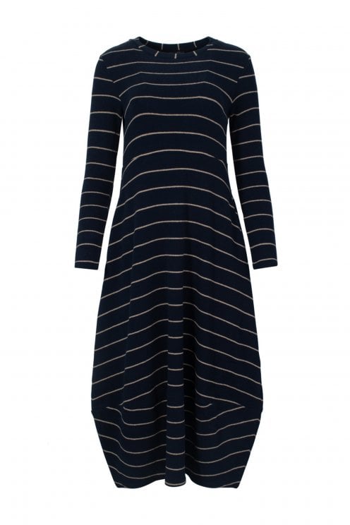 Soft Stripe Coccoon Dress Oceano