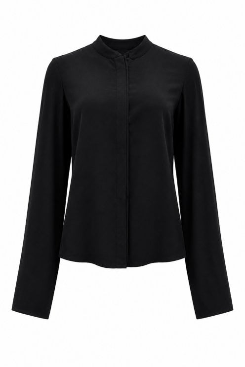 Split Sleeve Shirt Black