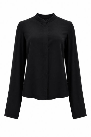 Split Sleeve Shirt Black