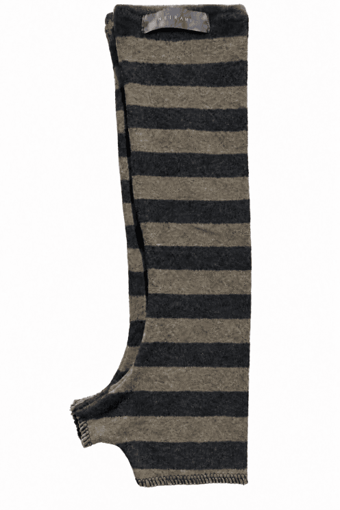Stripe Soft Knit Wrist Warmers