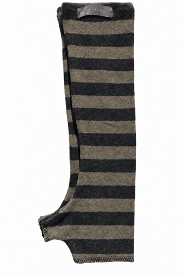 Stripe Soft Knit Wrist Warmers