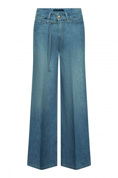 Sventy Belt Golden Lurex Pants Moonlight Blue