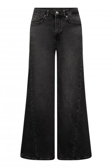 Sventy Crop Bling Jeans Asphalt