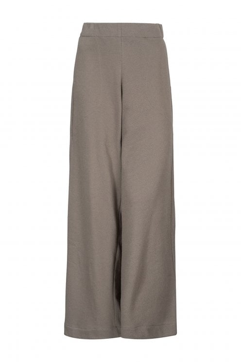 Terry Cotton Wide Leg Pants Khaki
