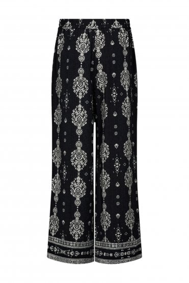 Tilly Printed Trouser Black/off White