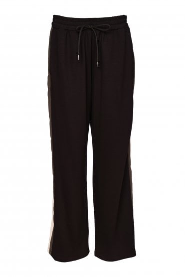 Trouser With Colour Panel At Side Seam Black/thyme