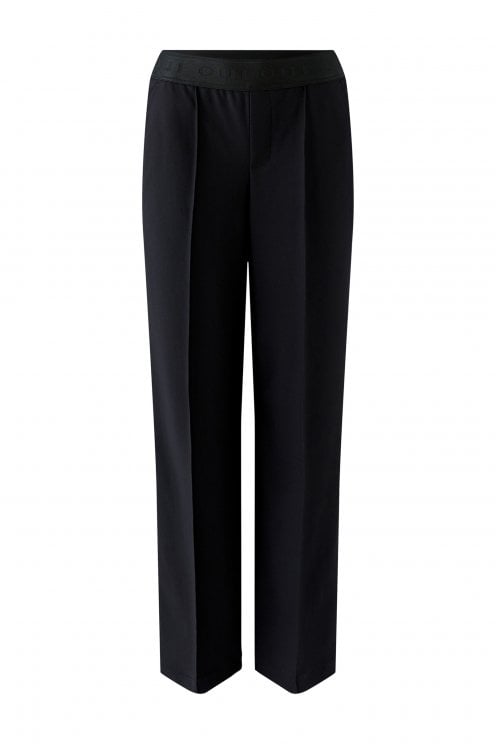 Trouser With Elasticated Waistband Black