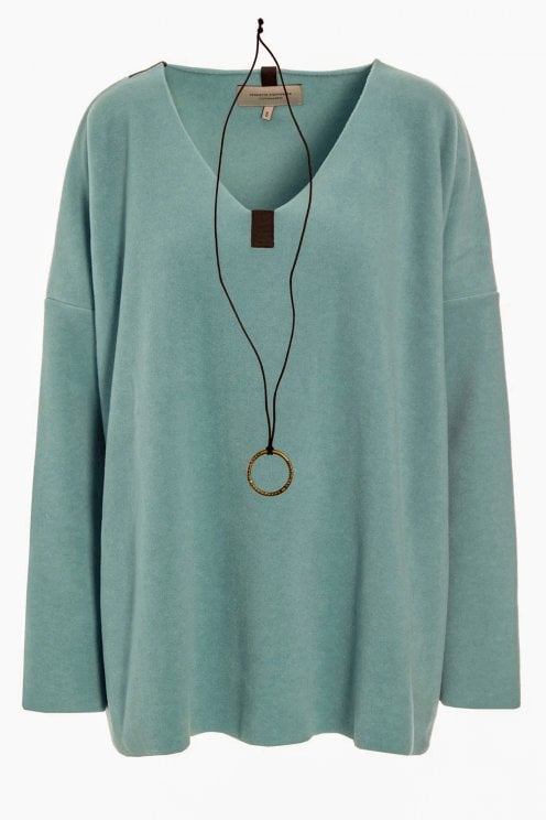 V-neck Fleece Sweater Salvie