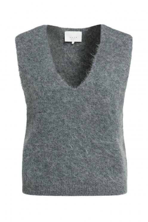 V-neck Slipover Grey Mel