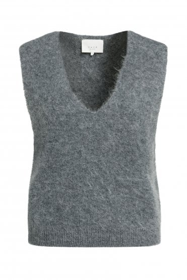 V-neck Slipover Grey Mel
