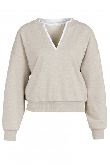V-neck Sweater Cashmere Grey Mel