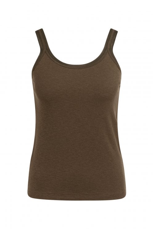 Vest With Mesh Trim Slate Black/brown