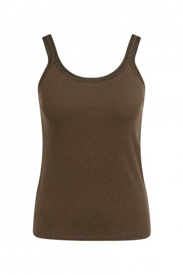 Vest With Mesh Trim Slate Black/brown