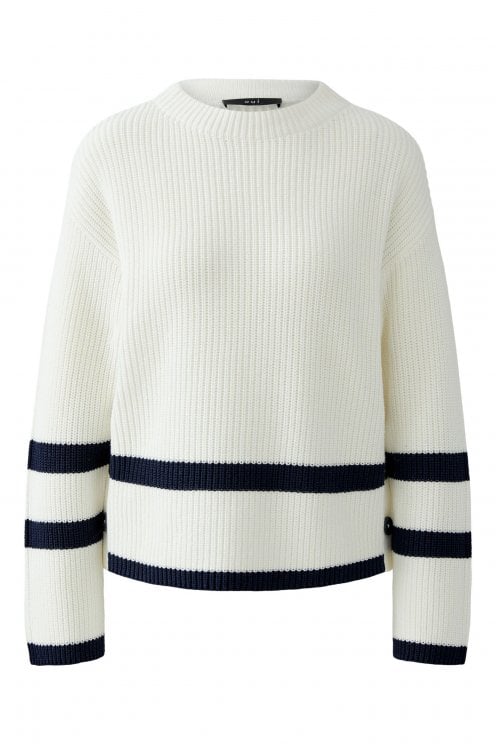 Viniah Chunky Knit Off White/blue