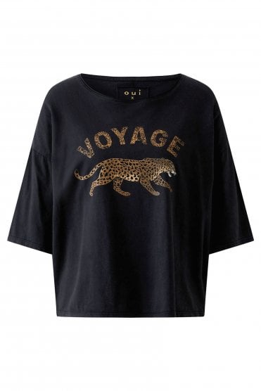 Voyage Organic Cotton Tee Washed Out Black