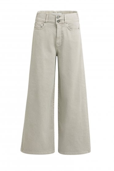 Wide Leg Jeans Mid Grey Denim