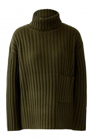 Wool Mix Pullover With Side Slit Detail